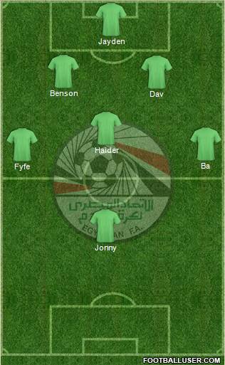 Egypt 4-4-2 football formation