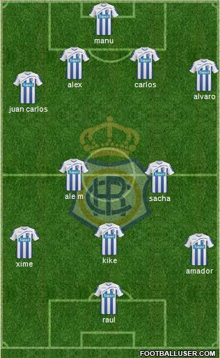 R.C. Recreativo de Huelva S.A.D. 4-4-2 football formation