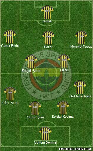Fenerbahçe SK Formation 2011