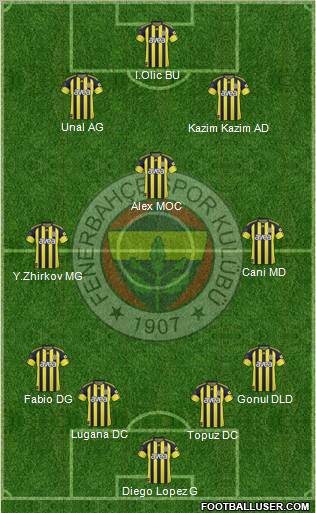 Fenerbahçe SK Formation 2011