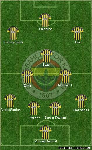 Fenerbahçe SK Formation 2011