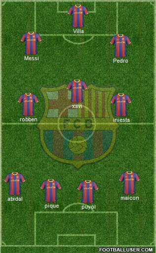 F.C. Barcelona Formation 2011