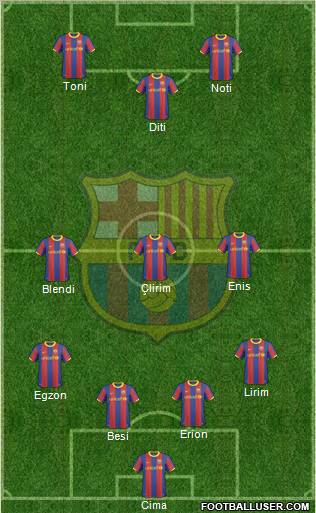 F.C. Barcelona Formation 2011
