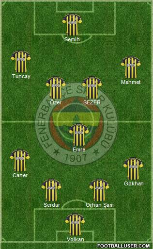 Fenerbahçe SK Formation 2011