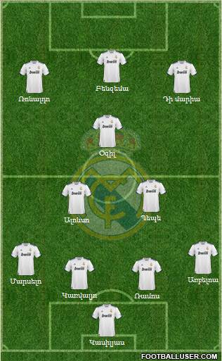 Real Madrid C.F. Formation 2011