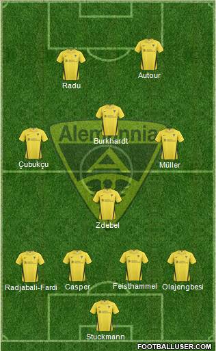 TSV Alemannia Aachen 4-1-3-2 football formation