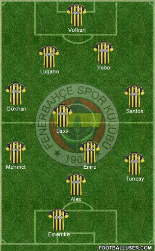 Fenerbahçe SK Formation 2011