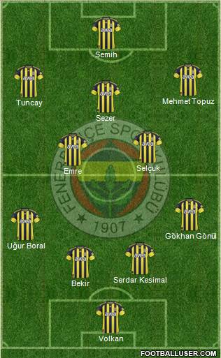 Fenerbahçe SK Formation 2011