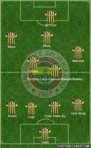 Fenerbahçe SK Formation 2011
