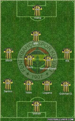Fenerbahçe SK Formation 2011