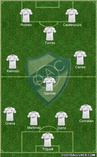 Quilmes 4-2-2-2 football formation