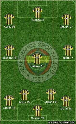 Fenerbahçe SK Formation 2011