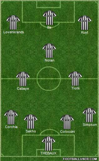 Newcastle United Formation 2011