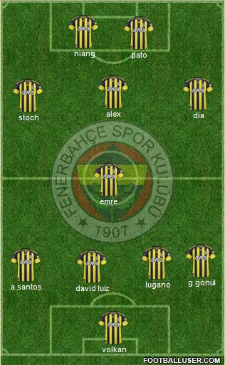 Fenerbahçe SK Formation 2011