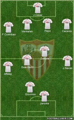 Sevilla F.C., S.A.D. Formation 2011