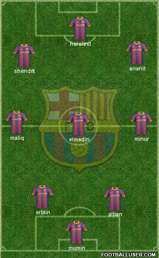 F.C. Barcelona Formation 2011