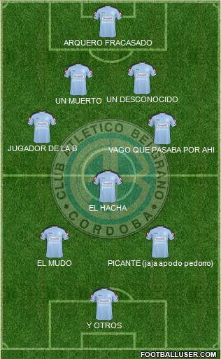 Belgrano de Córdoba football formation