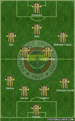 Fenerbahçe SK Formation 2011