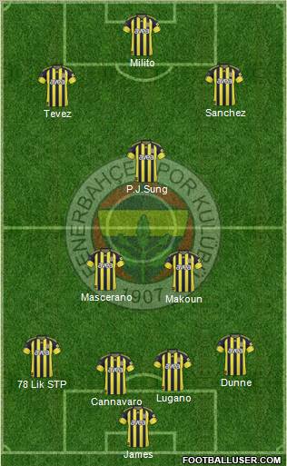Fenerbahçe SK Formation 2011