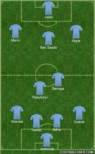 Pro Evolution Soccer Team Formation 2011