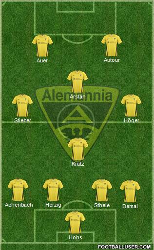 TSV Alemannia Aachen 4-1-3-2 football formation