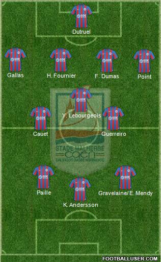 Stade Malherbe Caen Basse-Normandie football formation