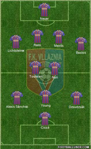 KS Vllaznia Shkodër Formation 2011