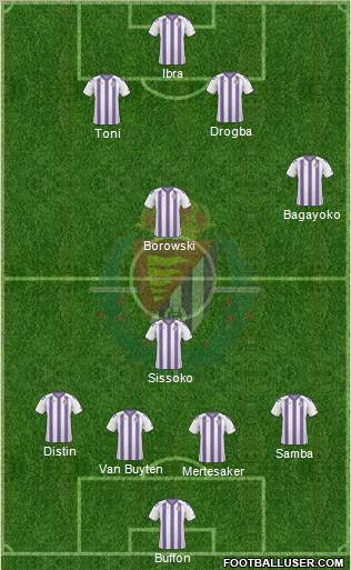 R. Valladolid C.F., S.A.D. football formation