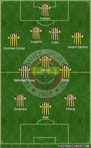 Fenerbahçe SK Formation 2011