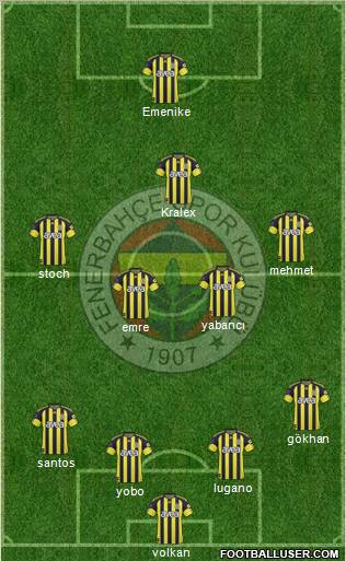 Fenerbahçe SK Formation 2011