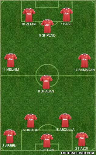 Manchester United Formation 2011