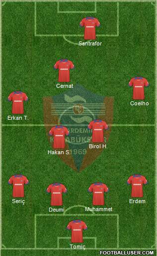 Kardemir Demir-Çelik Karabükspor Formation 2011