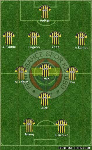 Fenerbahçe SK Formation 2011