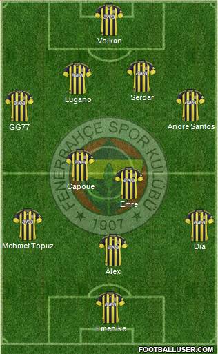 Fenerbahçe SK Formation 2011