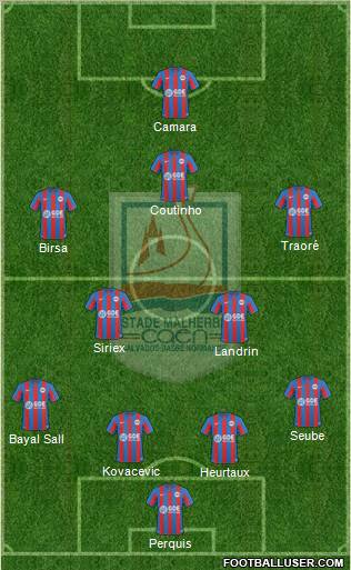 Stade Malherbe Caen Basse-Normandie football formation