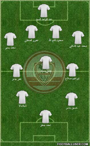 Zamalek Sporting Club 4-3-2-1 football formation