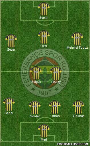 Fenerbahçe SK Formation 2011