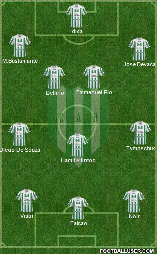 Banfield 4-4-1-1 football formation