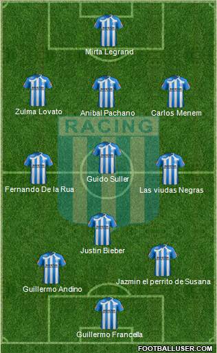 Racing Club football formation