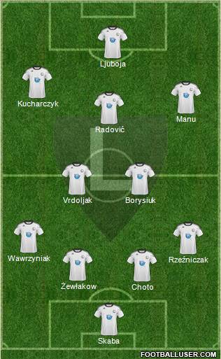 Legia Warszawa Formation 2011