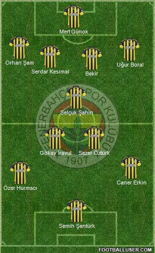 Fenerbahçe SK Formation 2011