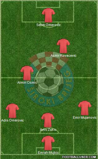 NK Siroki Brijeg Formation 2011