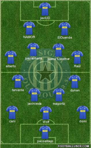 Sigma Olomouc football formation