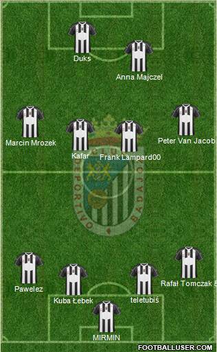 C.D. Badajoz S.A.D. football formation