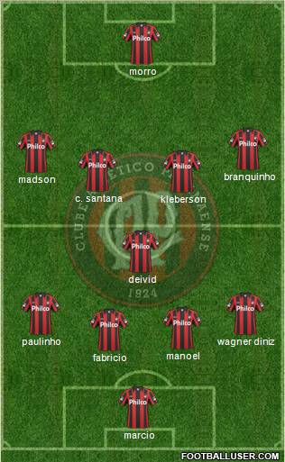 C Atlético Paranaense Formation 2011
