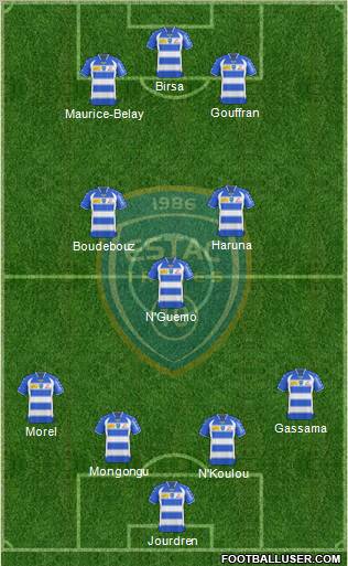 Esperance Sportive Troyes Aube Champagne football formation