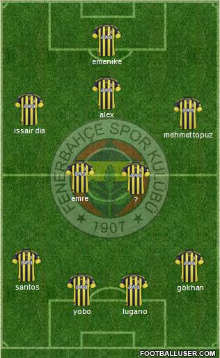 Fenerbahçe SK Formation 2011