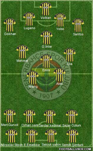Fenerbahçe SK Formation 2011