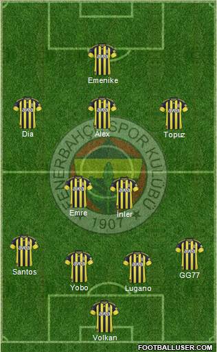 Fenerbahçe SK Formation 2011