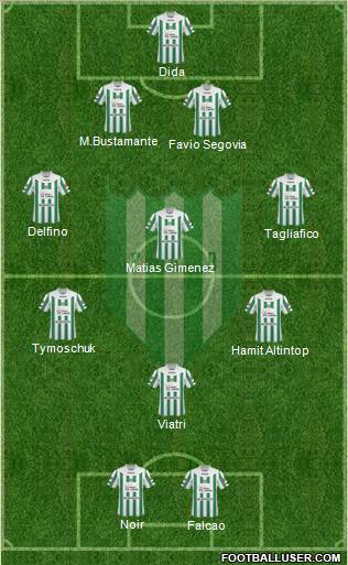 Banfield 4-4-1-1 football formation